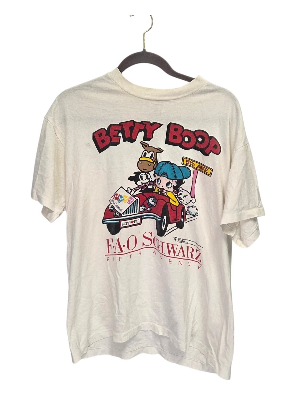 Vintage 1993 Betty Boop FAO Schwarz Fifth Avenue Anvil Single Stich TShirt Large